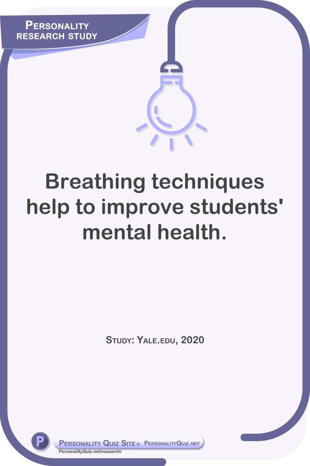 Breathing techniques help to improve students' mental health. Study: Yale.edu, 2020