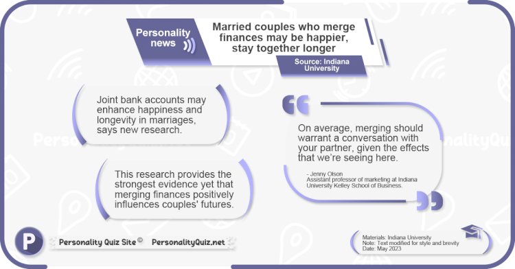 Married couples who merge finances may be happier, stay together longer